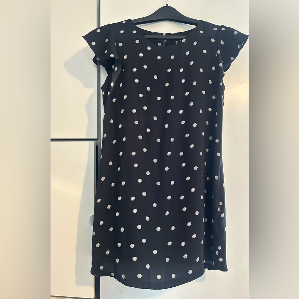 Adrienne Vittadini Black and White Polka Dot Dress